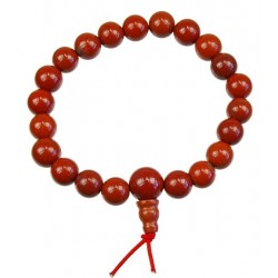 Bracelet Mala Tibétain - Jaspe Rouge