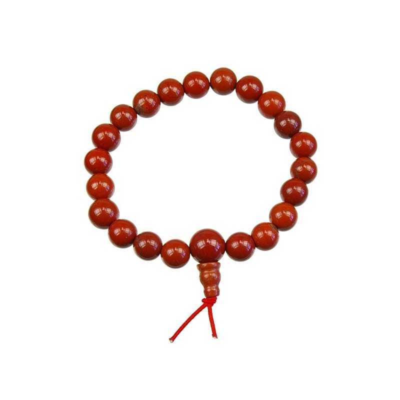 Bracelet Mala Tibétain - Jaspe Rouge