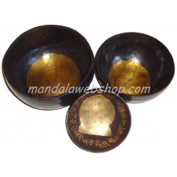 Bol Chantant Tibétain Gravé FAIT MAIN 14 CM 
