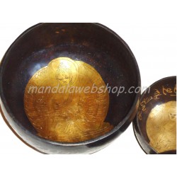 Bol Chantant Tibétain Gravé FAIT MAIN 14 CM 