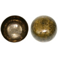 Bol Chantant Tibétain Gravé FAIT MAIN 14 CM 