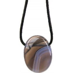 Pendentif pierre ovale percée - Fluorite