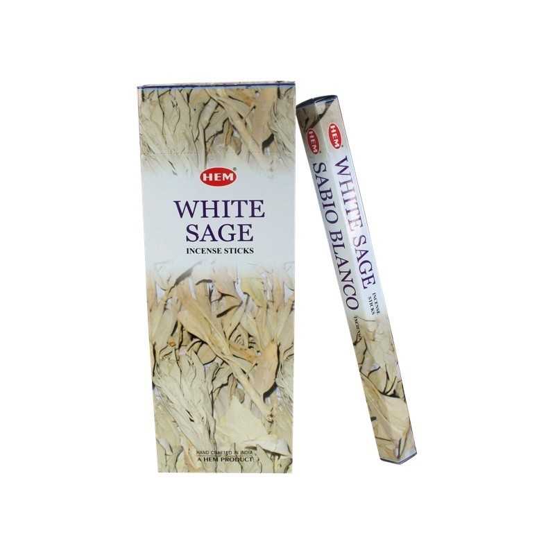 Encens SAUGE BLANCHE Boite de 20 Bâtonnets HEM Encens SAUGE BLANCHE Boite de 20 Bâtonnets HEM