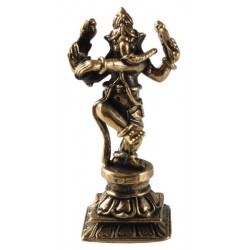 Mini Statue Ganesh Debout en Laiton 3,5 cm