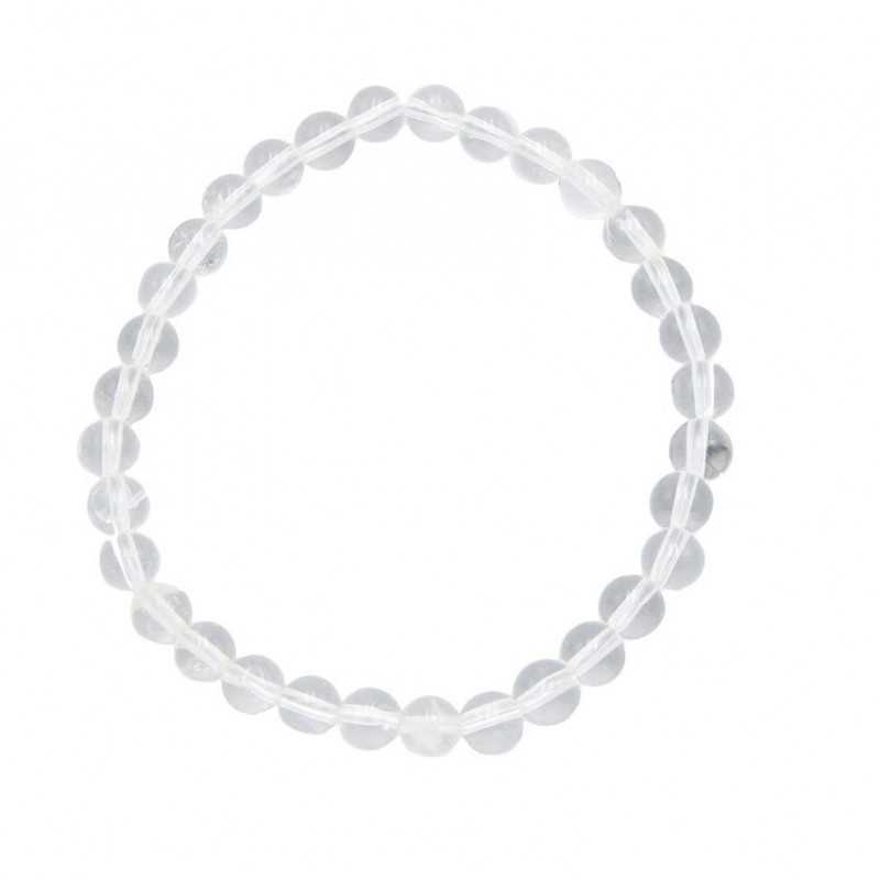 Rock Crystal Bracelet Round Beads 6MM