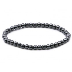 Bracelet Hématite Perles Rondes 6MM