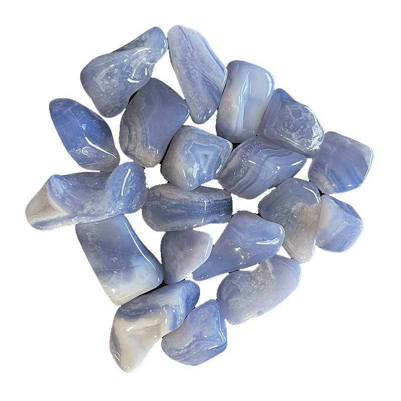 CALCEDONIA AZUL Piedras Tumbled por unidad