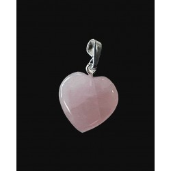 Rose Quartz Heart Pendant 20mm