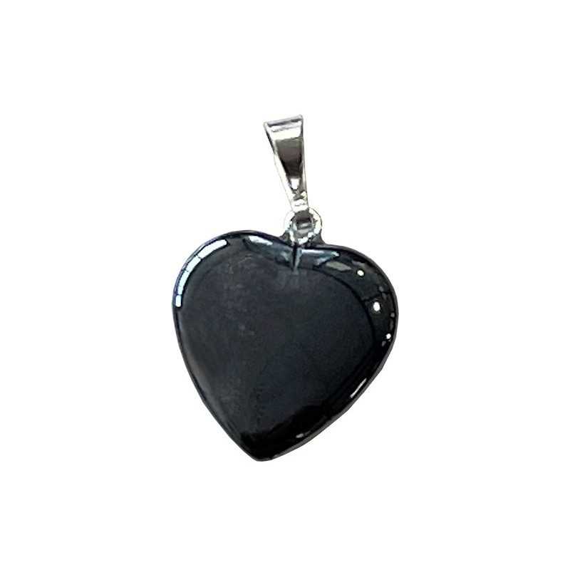 Hematite Heart Pendant 15mm