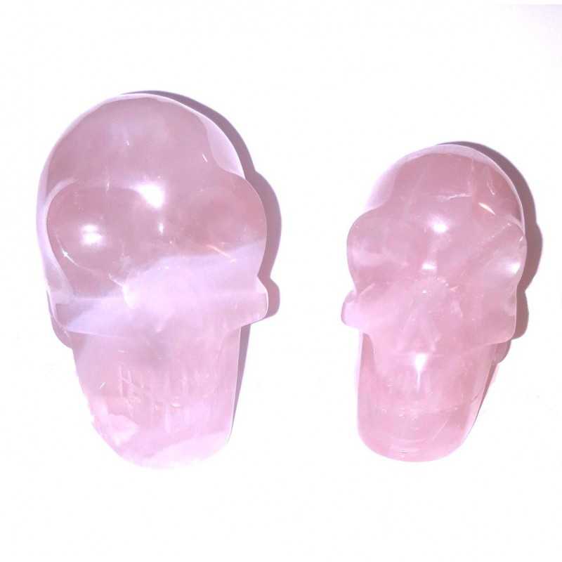 Calaveras de cuarzo rosa