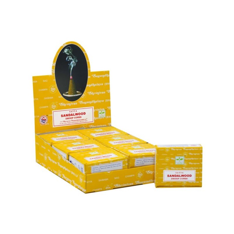 Satya Sandalwood Incense Cones 12 Boxes