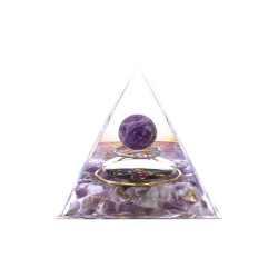 Pyramide Orgonite Améthyste Motif Métatron chez Mandala