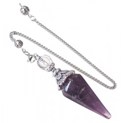 Pendel aus Amethyst und Metall, 6 Seiten