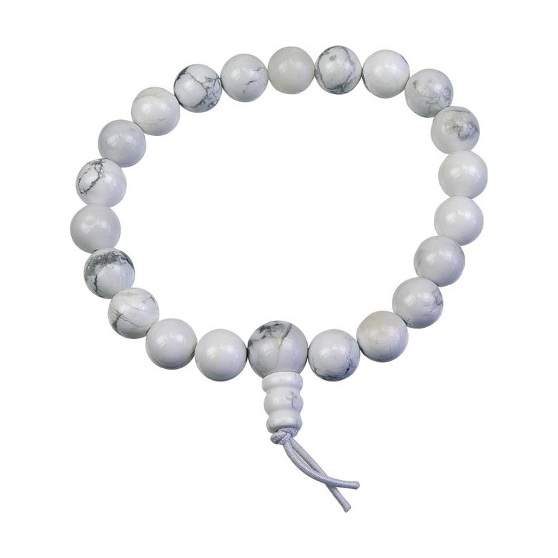 Bracciale Mala di howlite bianca