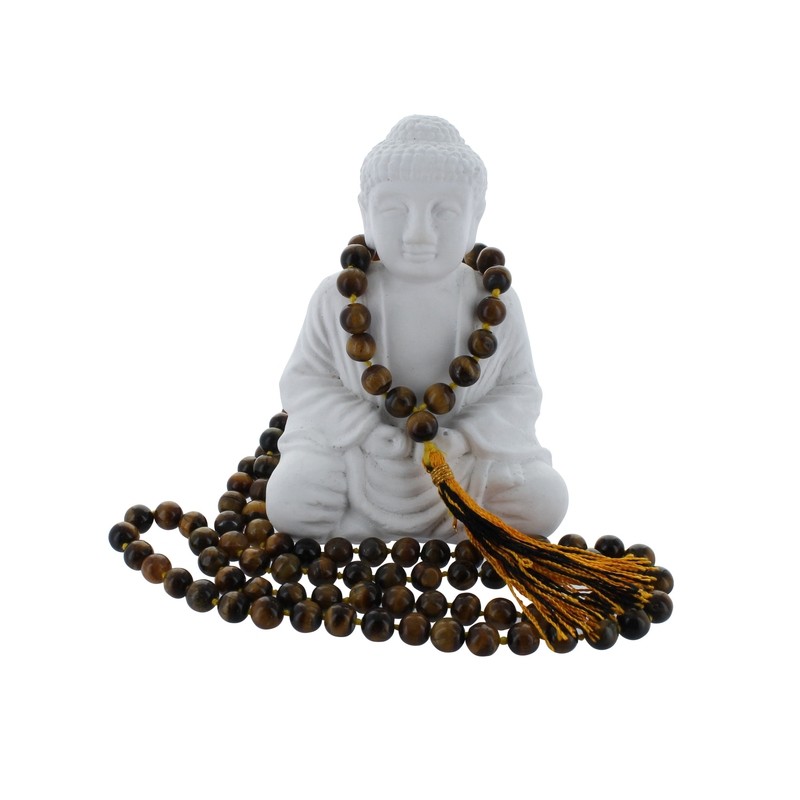 Tiger Eye Mala Necklace 108 Beads