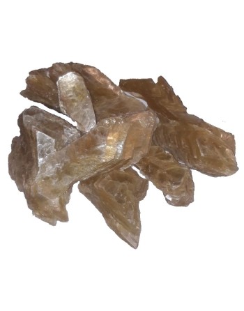 Fette di mica dorata