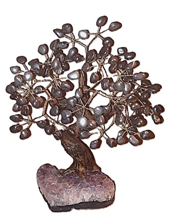 Arbre de Vie Hématite Naturelle sur Socle Améthyste chez Mandala