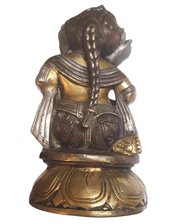 Ganesh musicista statuetta in ottone