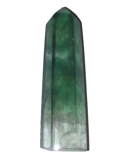 Green Fluorite Point 89 Grams