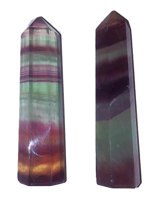 Punte di Fluorite Arcobaleno singolarmente