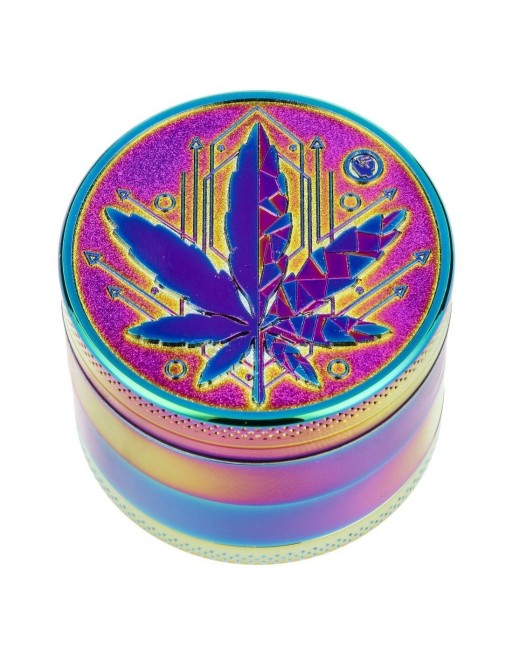 Grinder Fire-Flow Rainbow Geometrical Leaf 50MM chez Mandala