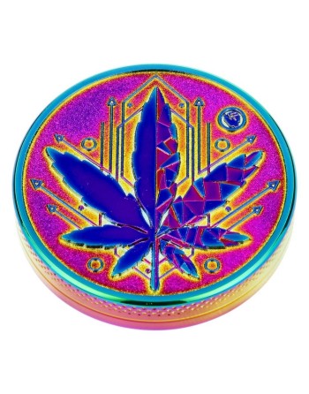 Grinder Fire-Flow Rainbow Geometrical Leaf 50MM chez Mandala