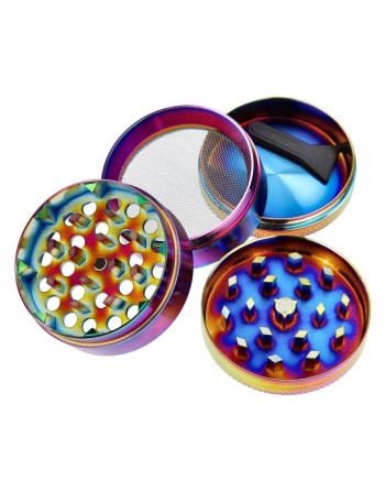 Grinder Fire-Flow Rainbow Geometrical Leaf 50MM chez Mandala