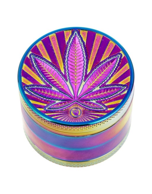 Grinder 4 Parties Fire-Flow Highlife Leaf 50MM