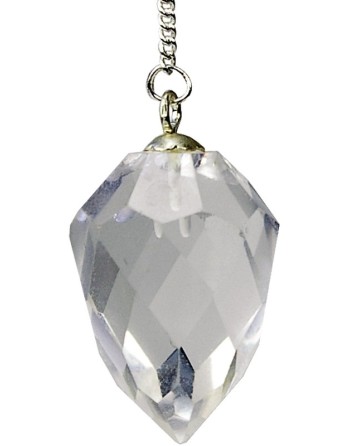 Pendulum Drop Faceted Rock Crystal