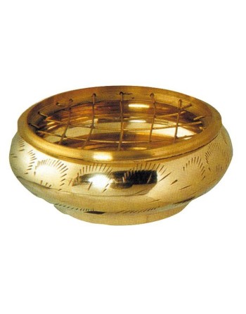 Incense Burner Gold Brass 8 cm