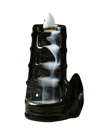 Porta incenso a riflusso in ceramica a forma di scala a cascata 10 cm