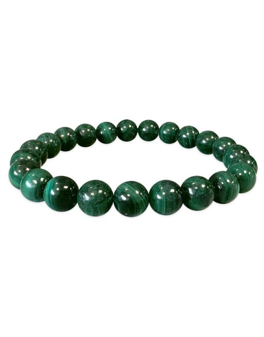 Bracelet Malachite Perles Rondes 8 mm et Autres Pierres chez Mandala