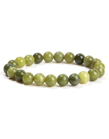 Bracciale in giada verde con perline da 8 mm