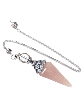 Pendule Quartz Rose & Métal 6 faces chez Mandala