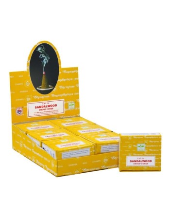 Satya Conos Incienso Sándalo 12 Cajas