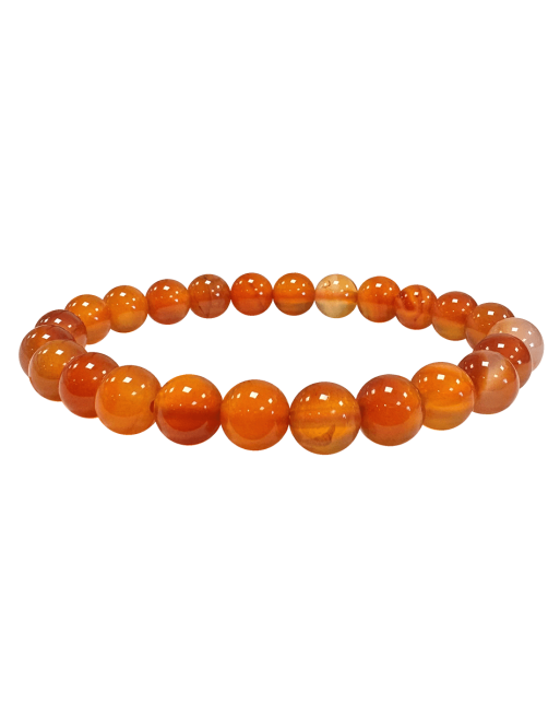 Bracelet CORNALINE Round Beads 8MM