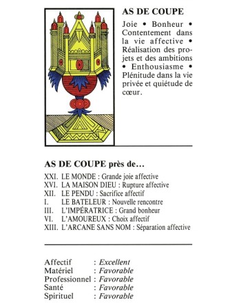 TAROMANTIC  Jeu Divinatoire 26 Cartes