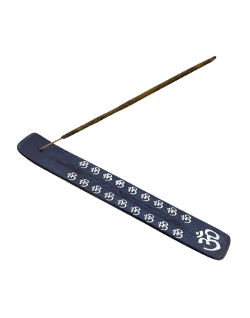 Porta incenso in legno colorato Ski 25 cm