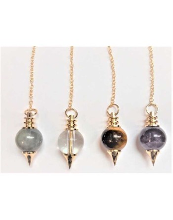 SEPHOROTON Pendulum with 7 Natural Stones of Your Choice