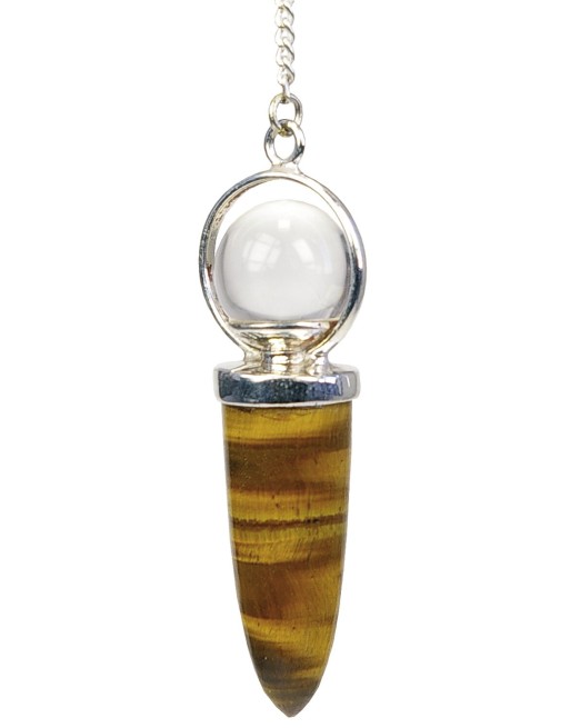 Pendolo Tiger's Eye Point e sfera di cristallo