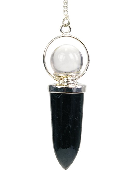 Black Tourmaline Point Pendulum