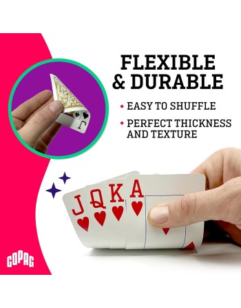 Copag 2 Carte da gioco, nere e oro, 100% plastica, in scatola