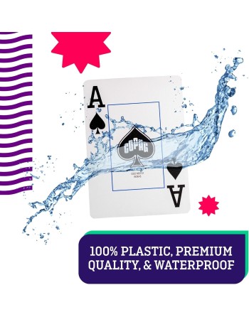 Copag 2 Carte da gioco, nere e oro, 100% plastica, in scatola